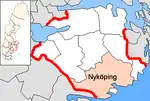 Lage der Gemeinde Nyköping