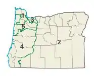 Oregon: Kongress-Wahlkreise