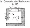 Wp 10/36Grundriss des Steinturms (um 1896)