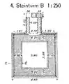 Grundriss des östlichen Turms