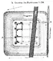 Grundriss des Holzturms der Turmstelle Wp 14/17