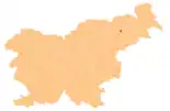 Karte von Slowenien, Position von Miklavž na Dravskem Polju hervorgehoben