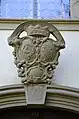 Allianzwappen über dem Westportal