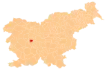 Karte von Slowenien, Position von Horjul hervorgehoben