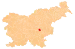 Karte von Slowenien, Position von Občina Šentrupert hervorgehoben