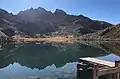 Blick nach Süden, mit Bootssteg