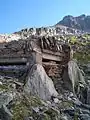 Ehemalige Bunkeranlage über dem Pass an der Fellilücke (2476 m)