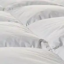 Oberfläche eines Karo-Duvets