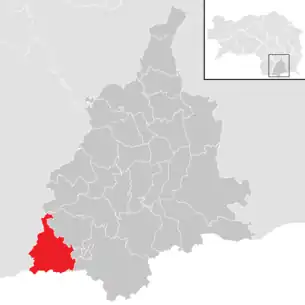Lage der Gemeinde Oberhaag im Bezirk Leibnitz (anklickbare Karte)