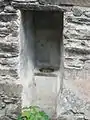 Innenansicht des Aborterkers der Ruine Obertagstein