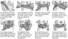 Beschreibung der Bindeart des Gürtels für Iaidō