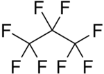 Strukturformel von Octafluorpropan
