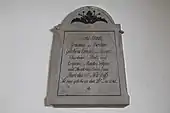 Epitaph für Maria Anna Gräfin von Berchem († 1816)