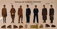 Uniformen der Kroatischen Heimwehr zur Zeit des Unabhängigen Staates Kroatien