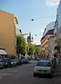 Blick von der Querstraße zum Eschenheimer Tor