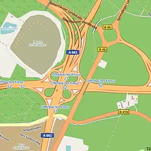 Übersichtskarte Offenbacher Kreuz