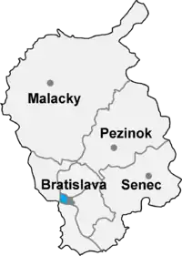 Okres Bratislava I in der Slowakei