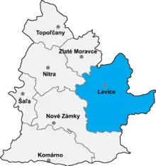 Okres Levice in der Slowakei
