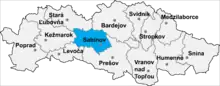 Okres Sabinov in der Slowakei