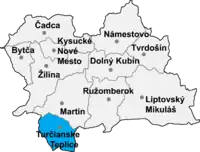 Okres Turčianske Teplice in der Slowakei