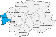 Okres Žarnovica in der Slowakei