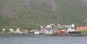 Blick auf Øksfjord