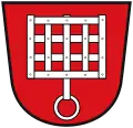 Alte Darstellung des Ebersheimer Wappens mit gestürztem Rost