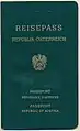 „Grüner“ Reisepass der Republik Österreich, ausgegeben im Jahr 1980
