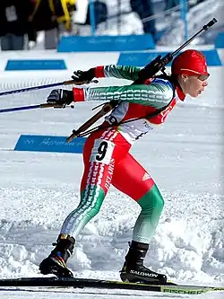 Olena Zubrilowa bei den Olympischen Spielen in Turin 2006