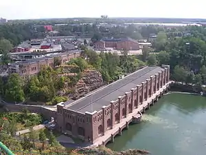 Blick auf das Kraftwerk vom Kopparklinten