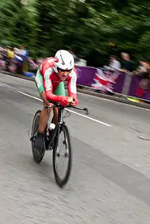 Mouhssine Lahsaïn im Einzelzeitfahrenbei den Olympischen Spielen 2012