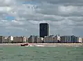 Ostende: Blick auf den Stand und die Hochhäuser