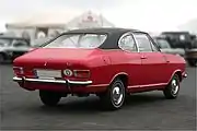 Kadett „Coupé F“ (Heckansicht); das Vinyldach war gegen Aufpreis erhältlich.