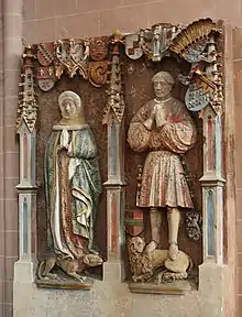 Grabmal Johann XI. Kämmerer von Worms und Anna von Bickenbach (beide † 1415), Katharinenkirche (Oppenheim)