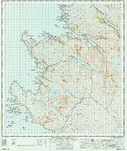 Topographische Karte vom Ordnance Survey von 1959