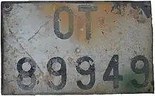 Kfz-Kennzeichen der Organisation Todt