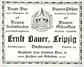 Werbeanzeige der Brauerei Ernst Bauer, Leipzig, 1904