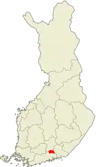 Lage von Orimattila in Finnland