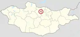 Lage des Orchon-Aimag