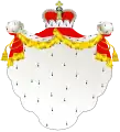 Wappenmantel mit Fürstenhut