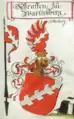 Wappen der Graffen von Orttenburg, im Wappenbuch des churbayrischen Adels, 1560
