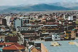 Blick auf Oruro und die Cordillera Central
