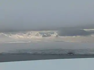 Blick vom Balkan-Schneefeld auf die Oryahovo Heights