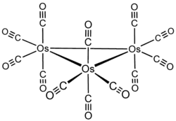 Strukturformel von Triosmiumdodecacarbonyl