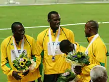 Anderson mit der jamaikanischen Staffel bei der WM 2007