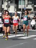 Mari Ozaki (auf dem Foto in führenden Position) wurde Neunzehnte