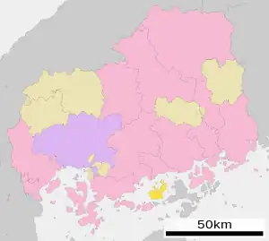 Lage Ōsakikamijimas in der Präfektur