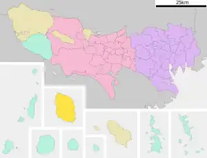 Lage Ōshimas in der Präfektur