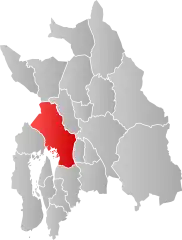 Oslo umgeben von der Provinz Akershus