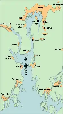 Karte des Oslofjords